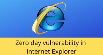A new zero-day vulnerability discovered in Internet Explorer