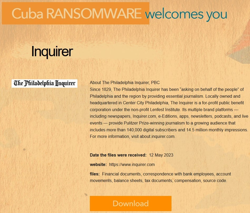 Cuba Ransomware gang